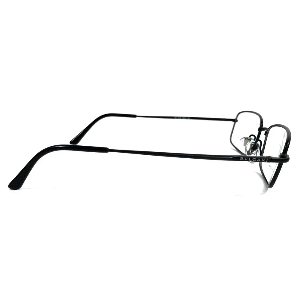 Bvlgari Eyeglasses Frames 191-T 411 Titanium Black Rectangle Full Rim 53-17-135